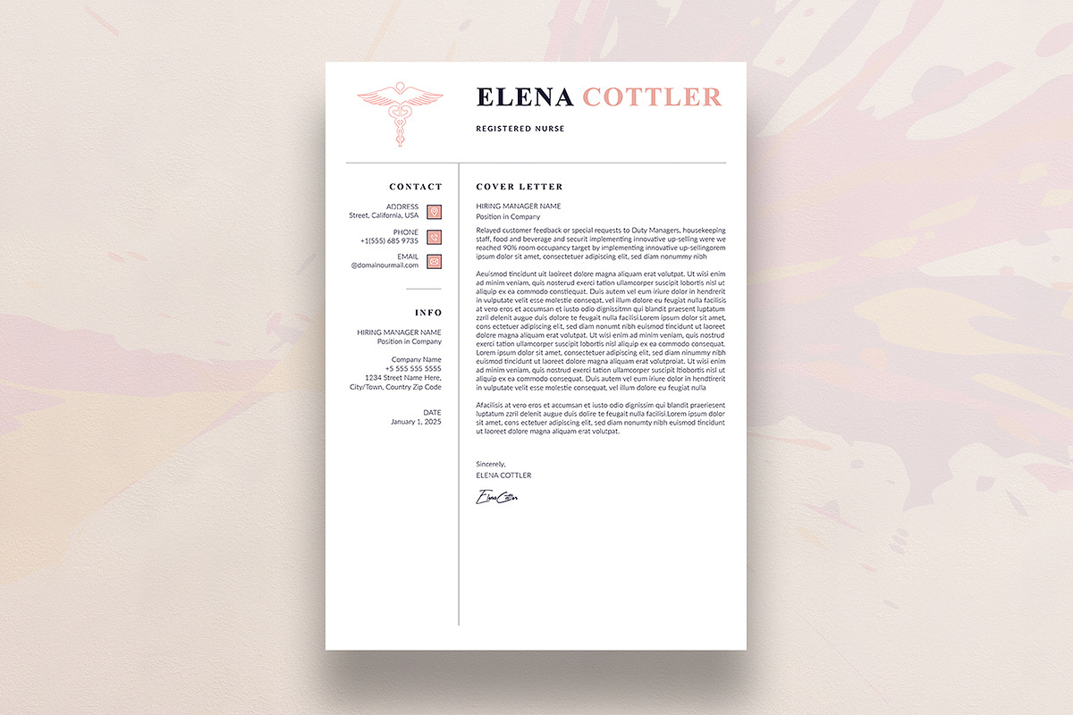 Nurse Resume, a Resume Template by DesignDevisers (Photo 4 of 11)