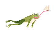 Cute frog hunting for butterfly set, an Animal Illustration by Good Studio (Thumbnail 3 of 4)
