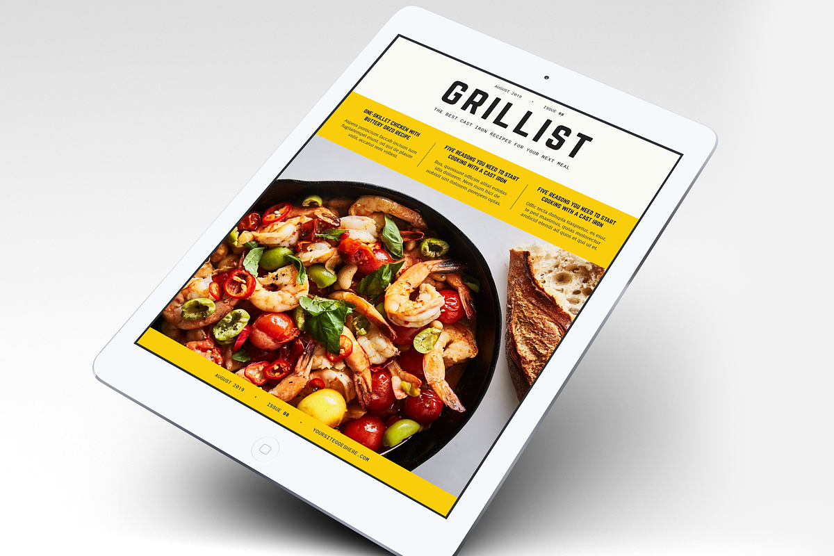GRILLIST Recipe Ebook Template, a Magazine Template by Providence Studio (Photo 5 of 5)