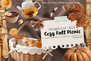 Cozy Autumn Picnic Graphics Kit, an Object Graphic by DreamoraArt (Thumbnail 8 of 8)