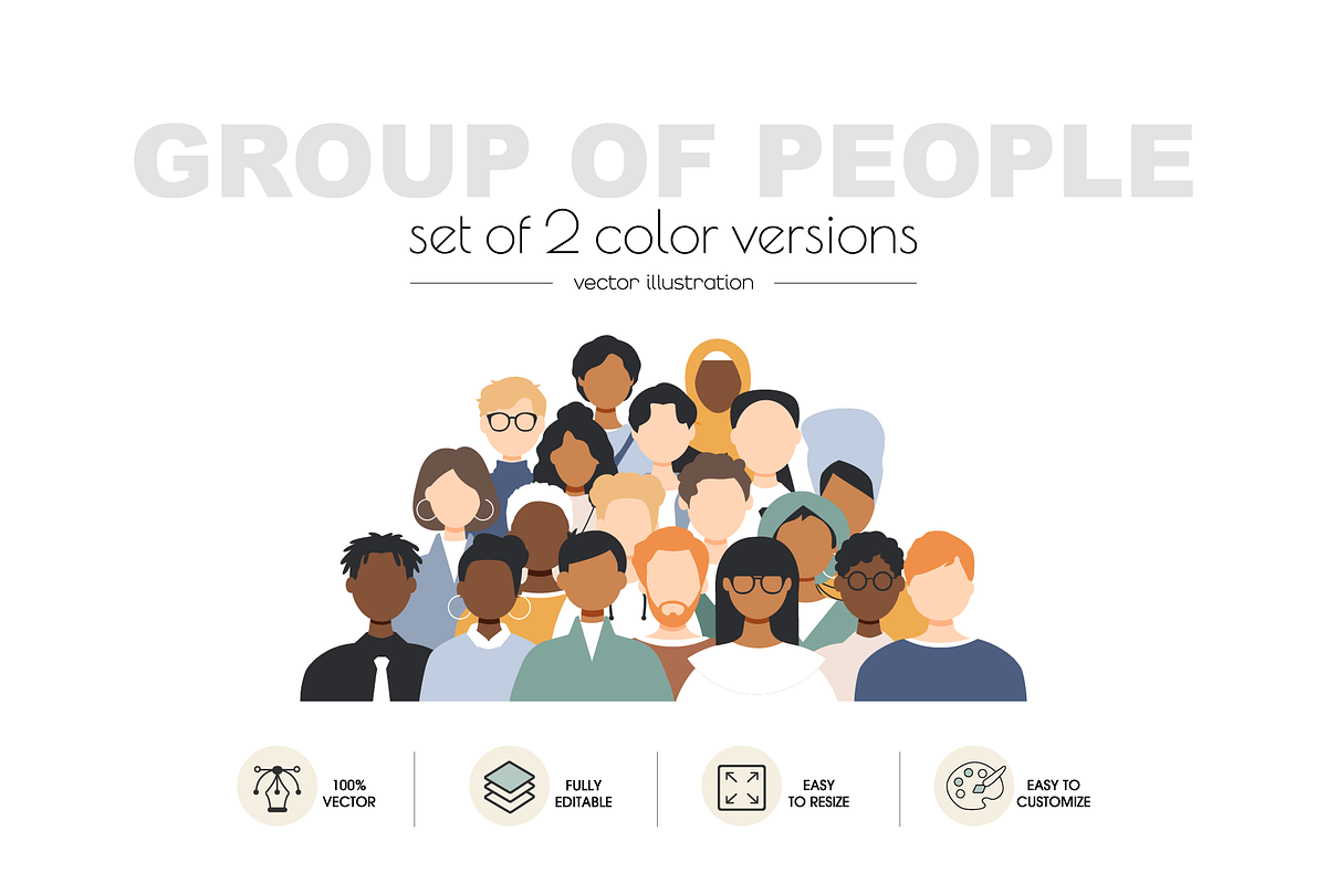 Group of people collection, a Person Illustration by Stafeeva (Photo 2 of 6)