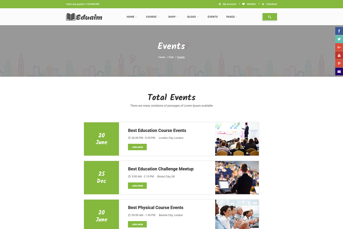 Eduaim Education Bootstrap Template, a Bootstrap Template by techboot (Photo 4 of 6)