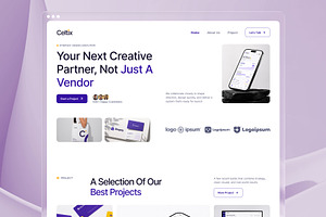 Creative Agency Website UI Figma, an UI Kit Template by peterdraw