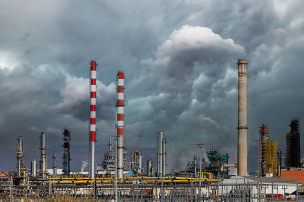 Industrial smoke from chimney