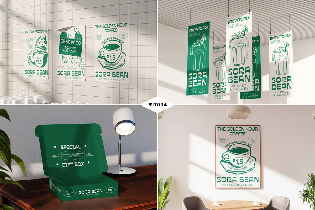 SORA BEAN - Coffee & Bakery Mockups, an Advertising Mockup by Vitora Mockup (Photo 7 of 11)