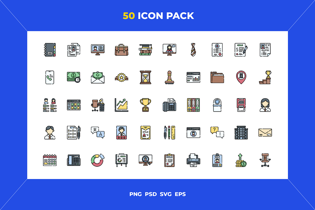 Job resume icons, an Outline Icon by Wencory (Photo 1 of 2)