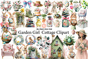 Garden Girl Cottage Clipart, an Illustration by Designworld (Thumbnail 1 of 7)