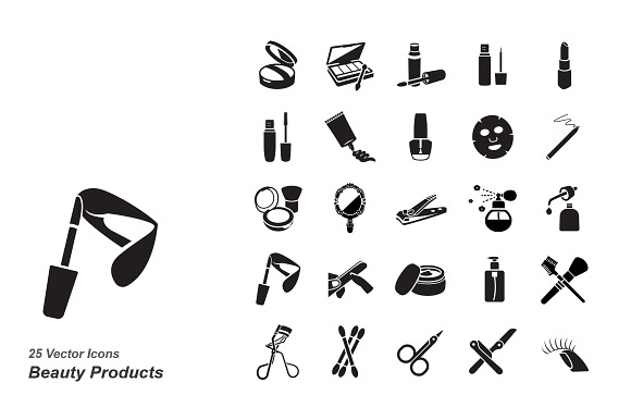 Beauty Products Vector Icons