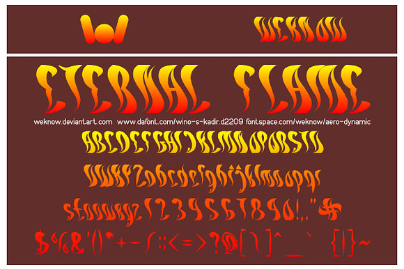 eternal flame font preview 7