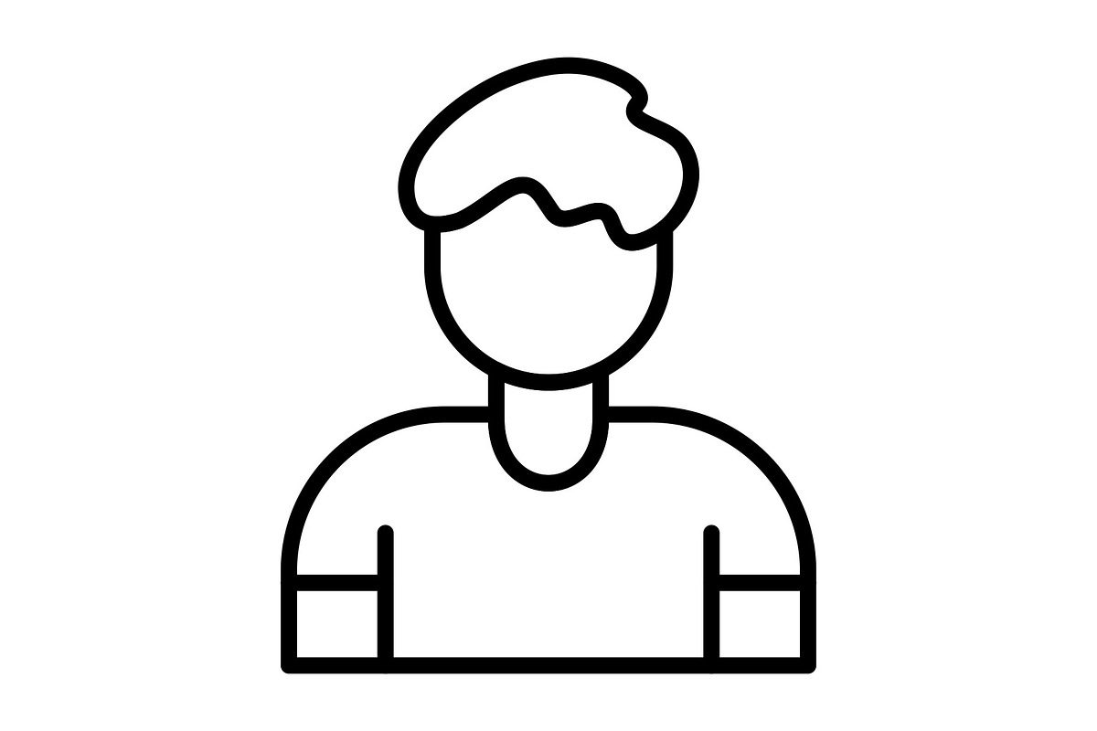 Male Line Icon, an Icon by Pexelpy