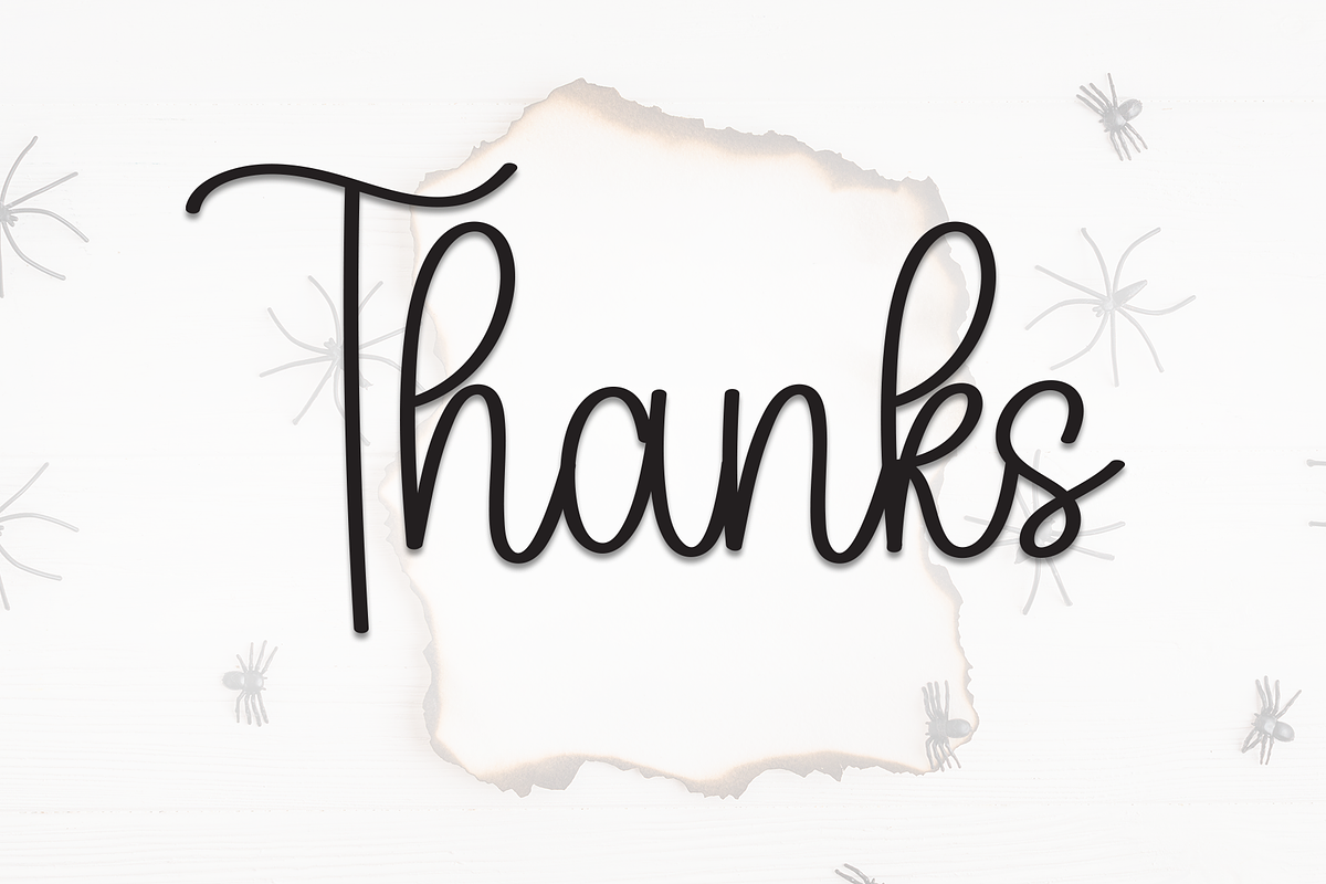 Halloween | Script Font, a Handwritten Font by Scratchones (Photo 8 of 8)