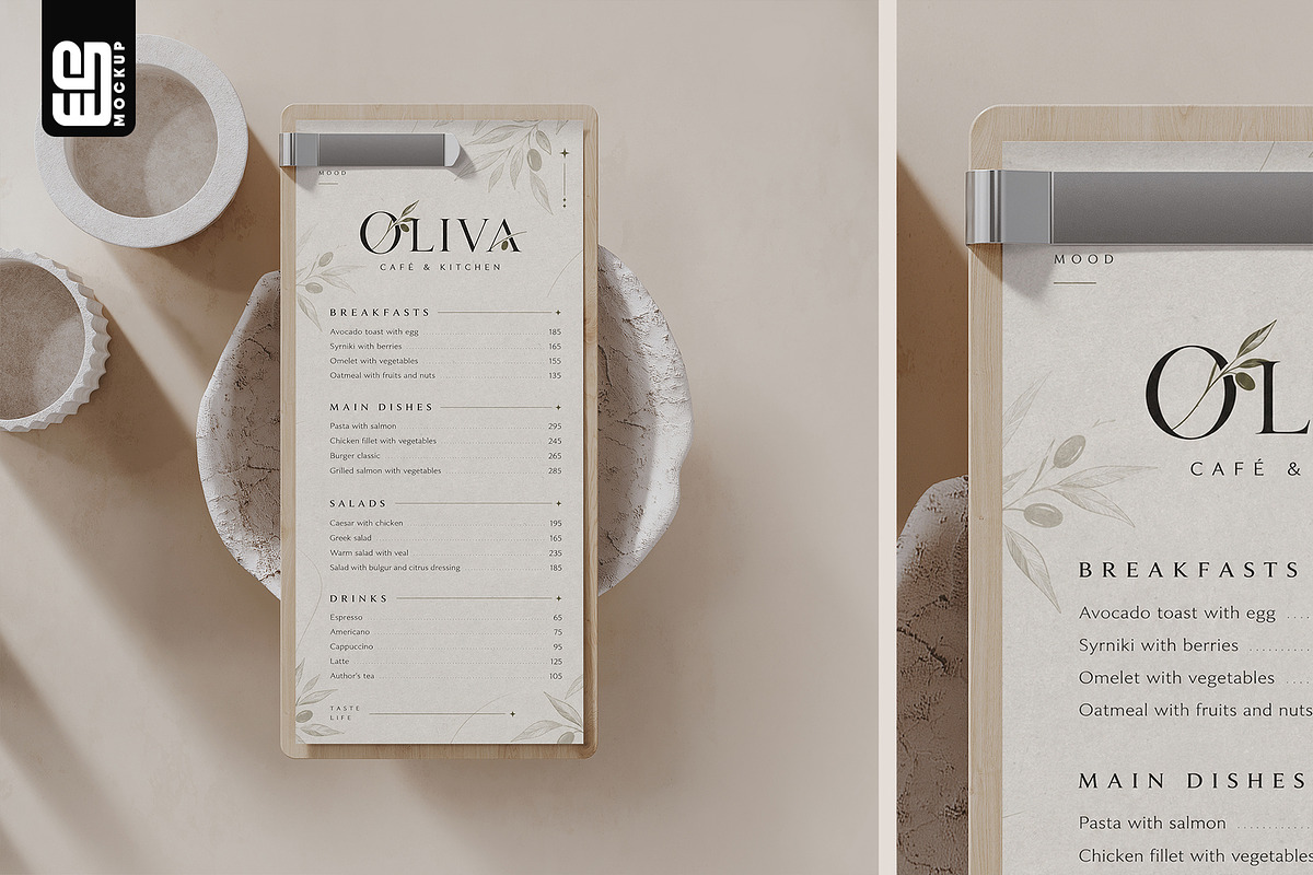 Menu Board with Metal Clip Mockup, an Advertising Mockup by SD Mockup (Photo 3 of 4)