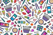 Pattern on the theme of cosmetics, a Pattern Graphic by Olga Chuklay (Thumbnail 1 of 4)