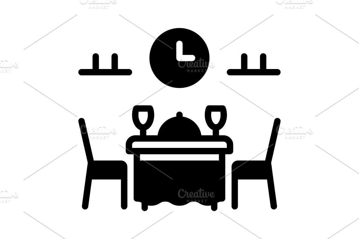 Dinner banquet solid icon, a Solid Icon by Creative priyanka