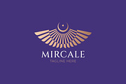 Crescent Moon Light Wings Logo, a Branding & Logo Template by Signatoro (Thumbnail 1 of 3)