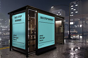 Bus Stop Banner Mockup Set, an Advertising Mockup by PaperMoon (Thumbnail 5 of 5)