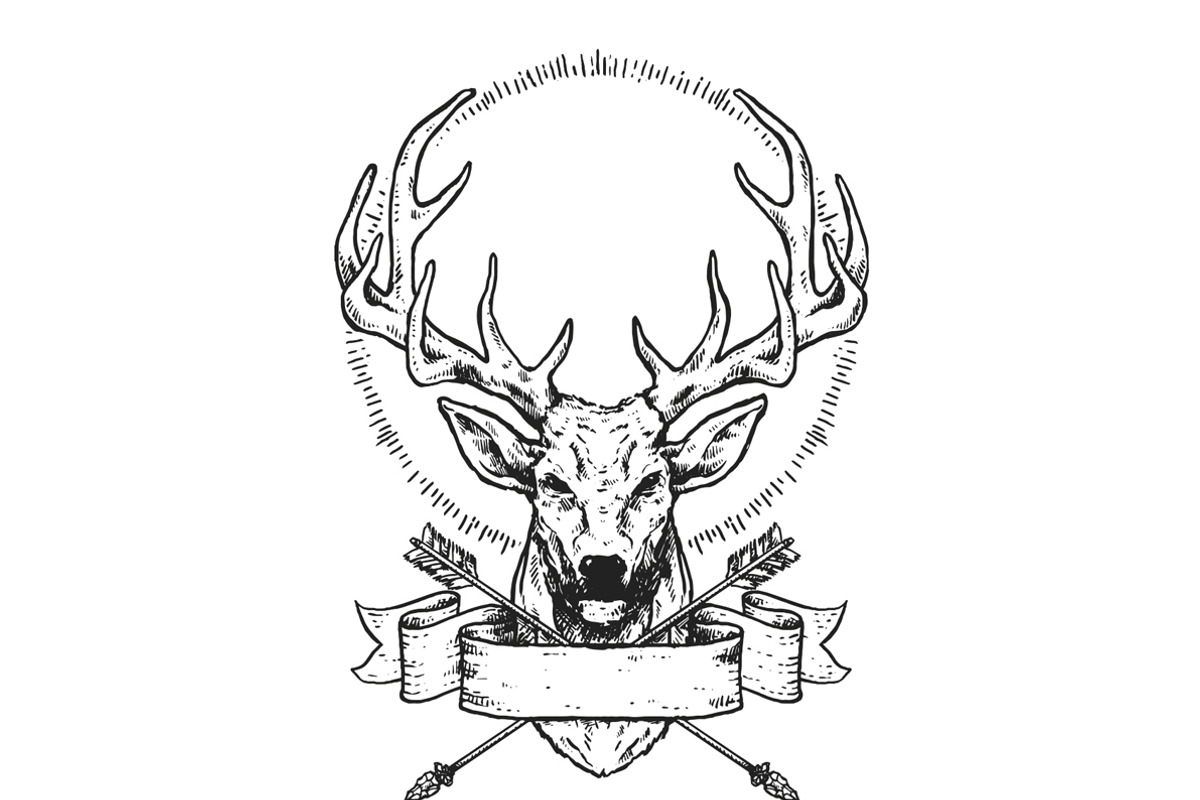 Deer Vector Illustration, an Illustration by danielcomerci (Photo 3 of 4)