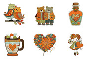 Watercolor Cute Valentine Clipart, an Illustration by CreationArt (Thumbnail 3 of 5)