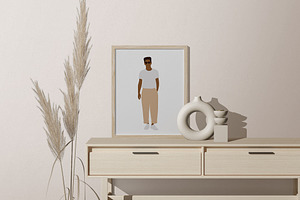 Black Man Clipart. Abstract People