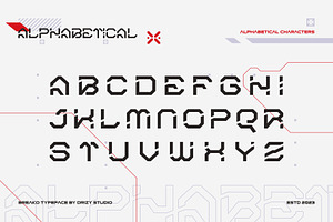 Breako - Futuristic Stencil Font