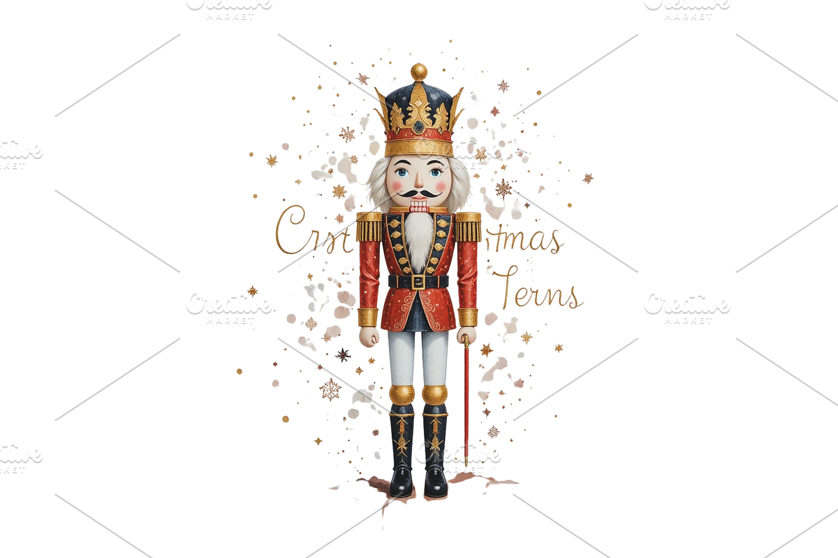Nutcracker Christmas Sublimation, a Seasonal Illustration by Creative design (Photo 5 of 6)