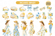 Watercolor Lemon Breeze Clipart, an Illustration by TatiMockup (Thumbnail 2 of 6)
