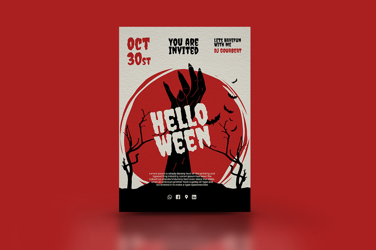 Poster Halloween Design Template, a Poster Template by MaikoHatta (Photo 11 of 11)