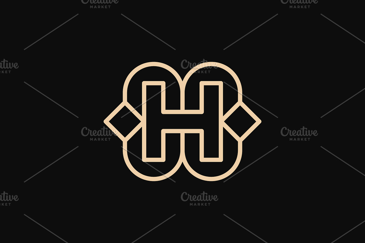 elegant letter H outline logo, a Branding & Logo Template by Rasagama Studio
