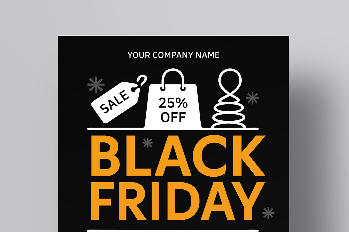 Black Friday Sale Flyer Template, a Flyer Template by MightyDesign (Photo 2 of 8)