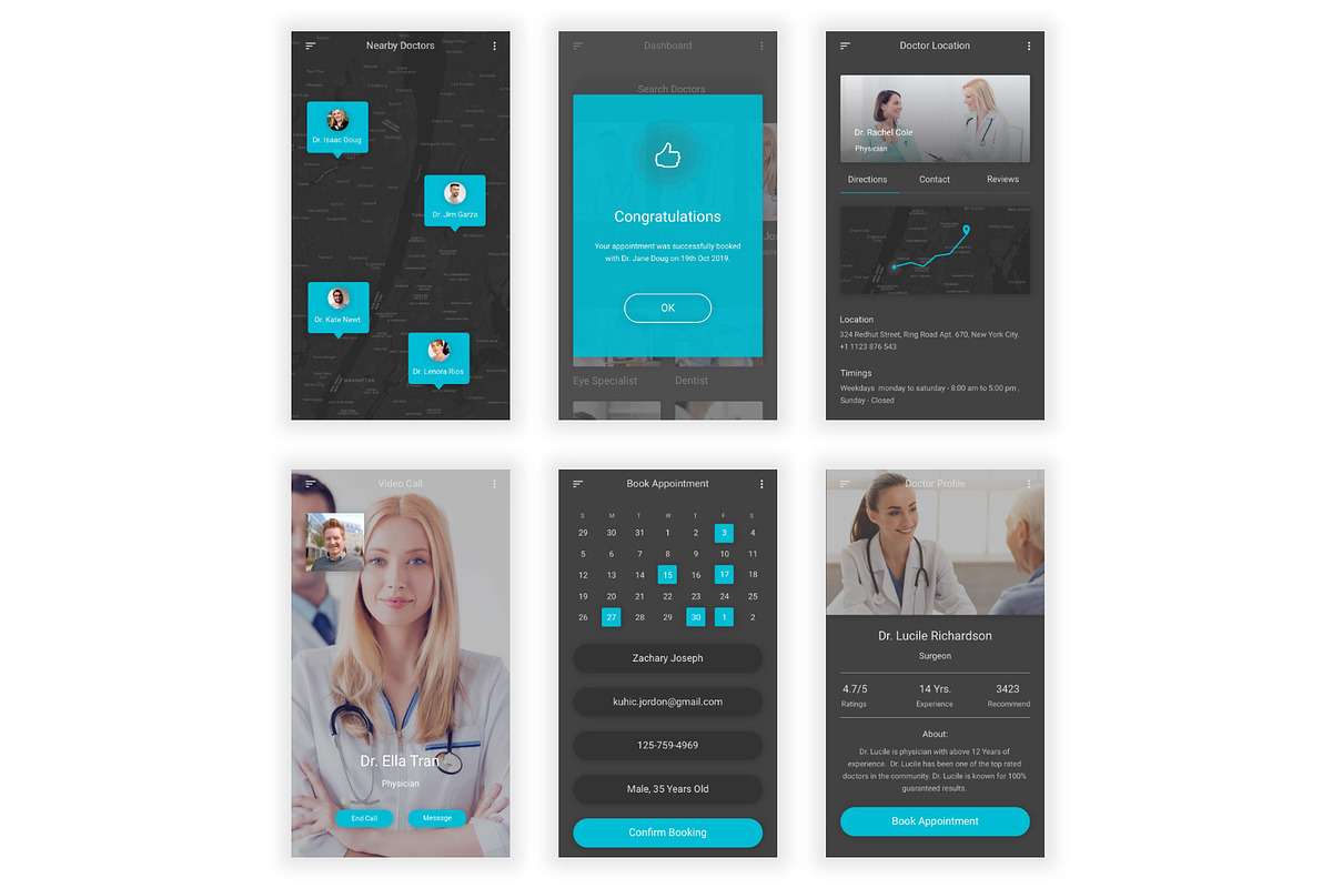 Find Doctor & Physician Sketch App, an UI Kit Template by themelove (Photo 11 of 13)