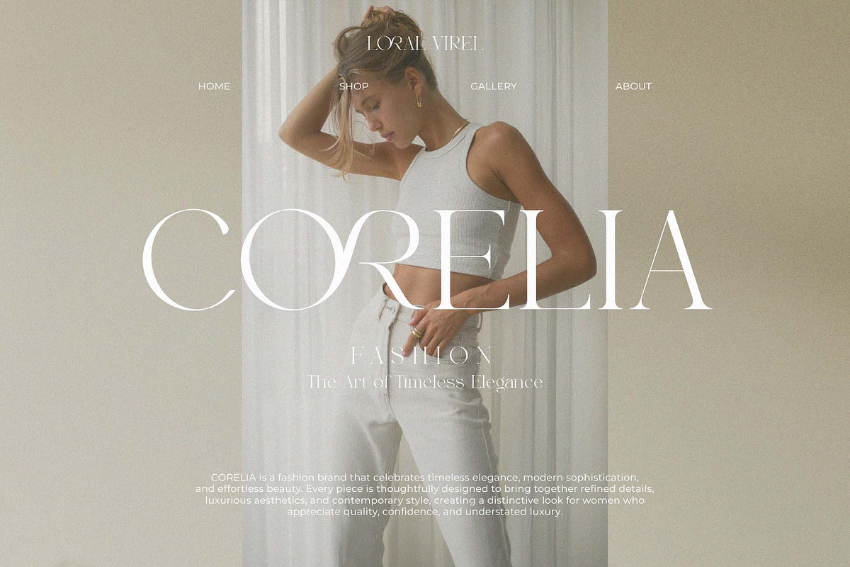 Loral Virel – Minimal Ligature, a Serif Font by Muflieart (Photo 2 of 10)
