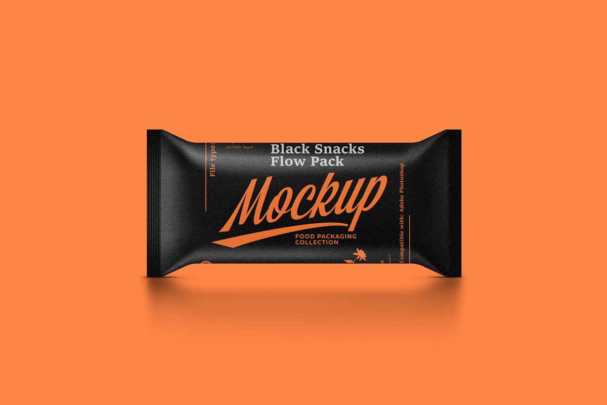 Black Snack Bar Mockup, a Packaging Mockup by Reformer Mockup (Photo 2 of 5)