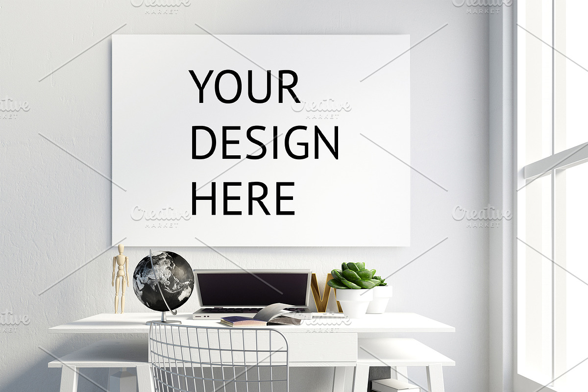 10 workplace poster mock up, a Print Template by ChromiumHeart (Photo 9 of 11)