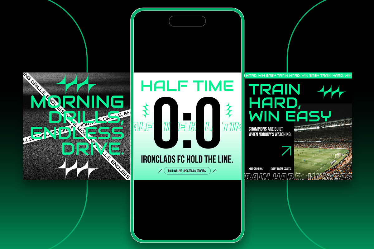 Football Instagram Template Kit, a Social Media Template by Nenjo Studio (Photo 2 of 5)