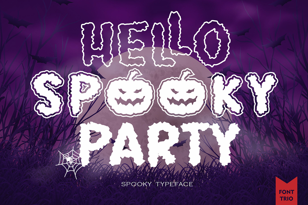 Spooky Party Font | Font Trio, a Font by rulihoki studio (Photo 1 of 7)