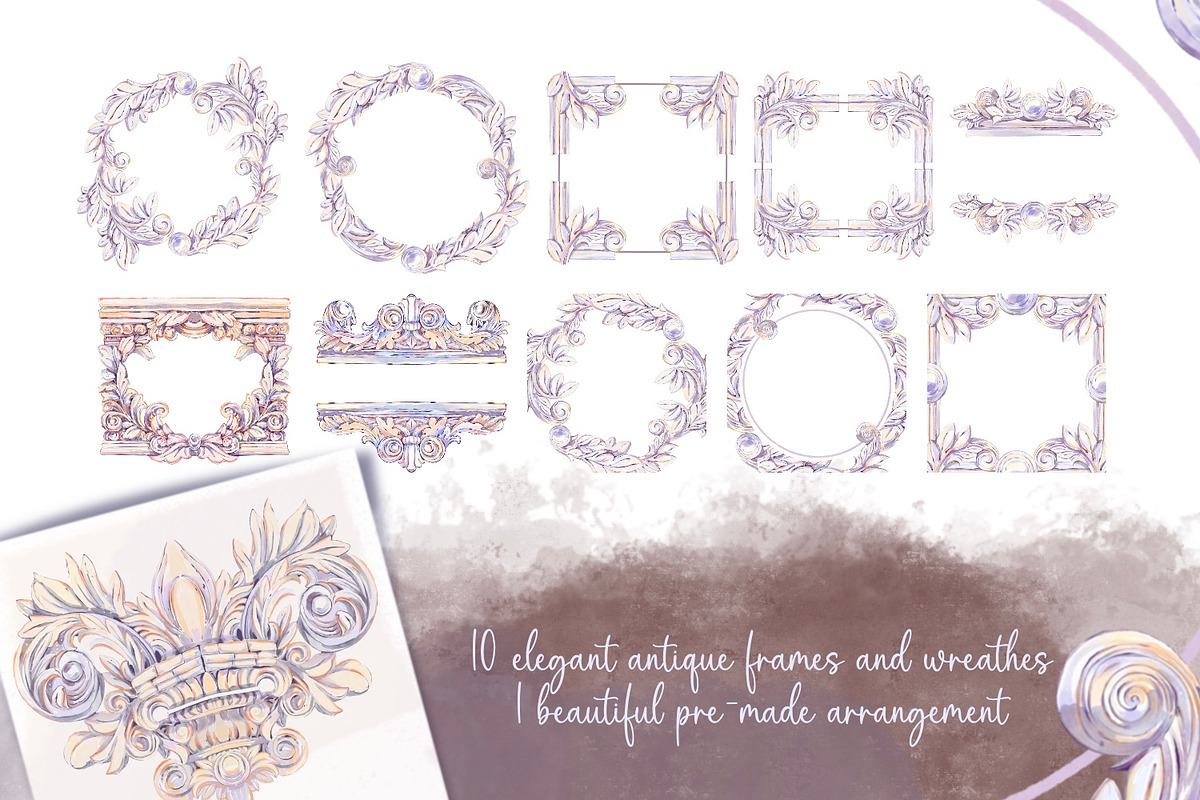 Antique Aesthetic Garden Watercolor, a Decorative Illustration by Shabbypie (Photo 8 of 15)