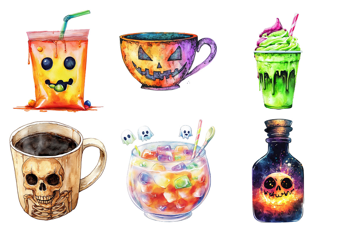 Halloween Drinks Cuties Clipart, an Illustration by Daily.Designs (Photo 4 of 5)