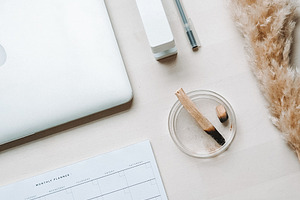 Palo Santo Desk Flatlay