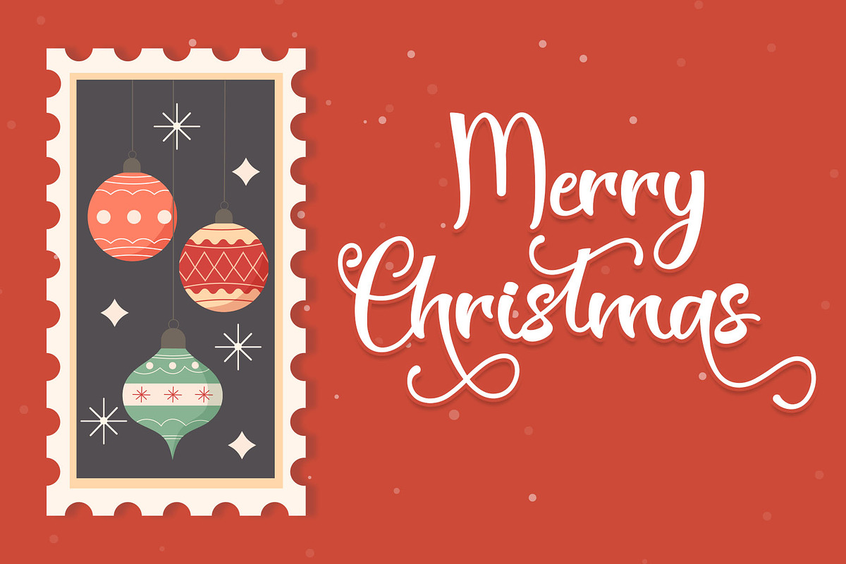Christmas Stamp-Modern Calligraphy, a Script Font by alifryanzulfikar (Photo 5 of 8)