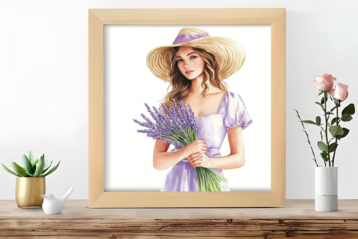 Wild Lavender Watercolor Clipart Set, an Illustration by DreamCafeArt (Photo 6 of 8)