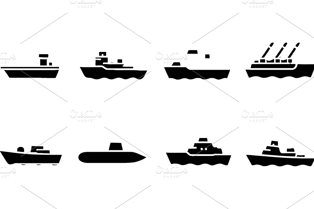 Various types of ships represented, a Transportation Illustration by ZinetroN