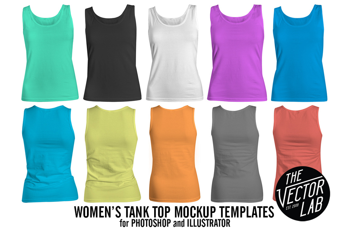 Women's Tank Top Mockup Templates, a Shirt Mockup by TheVectorLab (Photo 3 of 4)