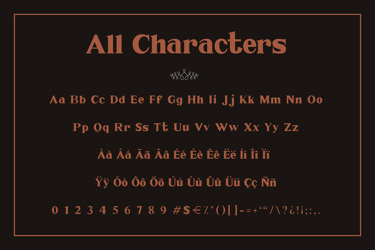 Millenia - Serif Font preview 8