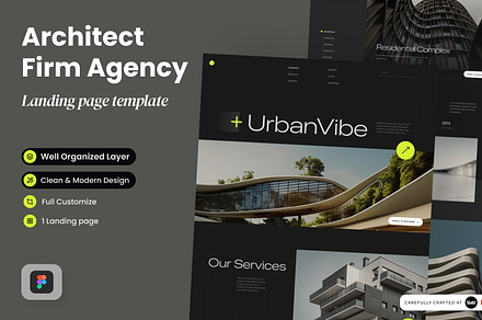 Architect Firm Agency Landing Page, a Landing Page Template by SLAB! Design