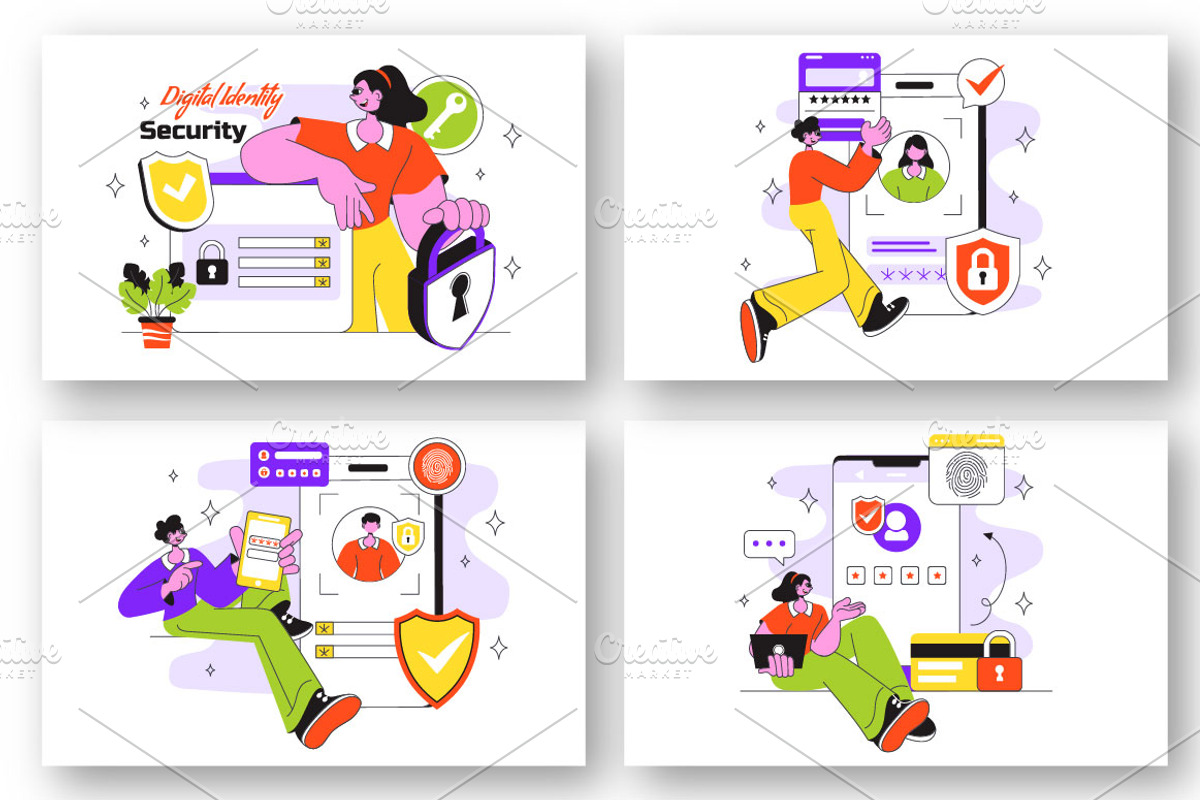 10 Digital Identity Security, a Technology Illustration by denayunebgt (Photo 2 of 4)