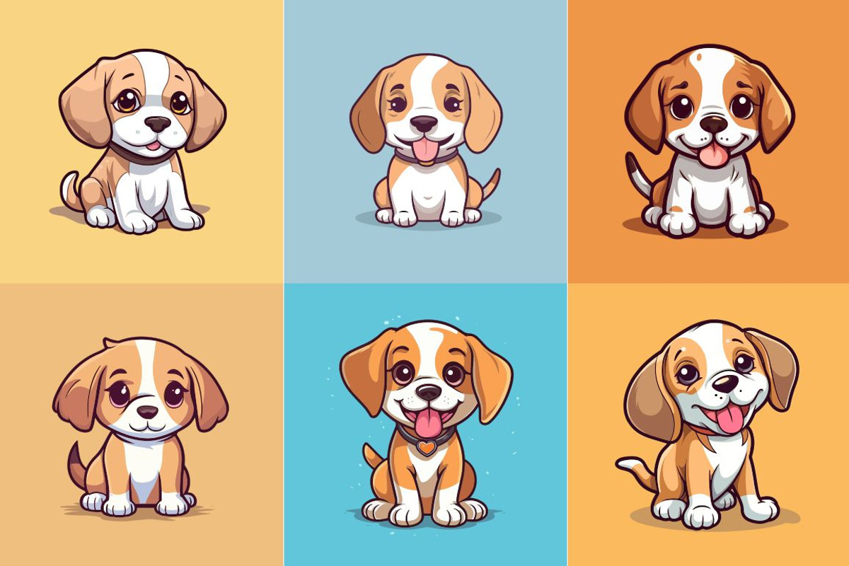 kawaii beagle puppy dog, an Animal Illustration by Zoya Miller (Photo 3 of 3)