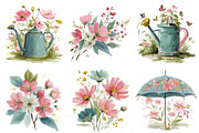Whimsical Spring Watercolor Clipart, an Illustration by Craft Nest (Thumbnail 4 of 7)