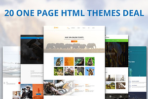 20 One Page HTML Themes Deal