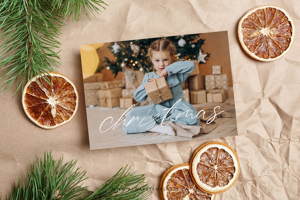 Christmas Card Template CC089, a Card Template by Always Templates (Photo 2 of 3)