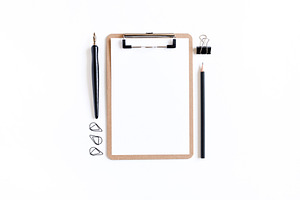 Clipboard on a white background